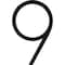 Hillman HILLMAN Distinctions 5 in. Black Steel Screw-On Number 9 1 pc, PK3 844719 - alternate 1